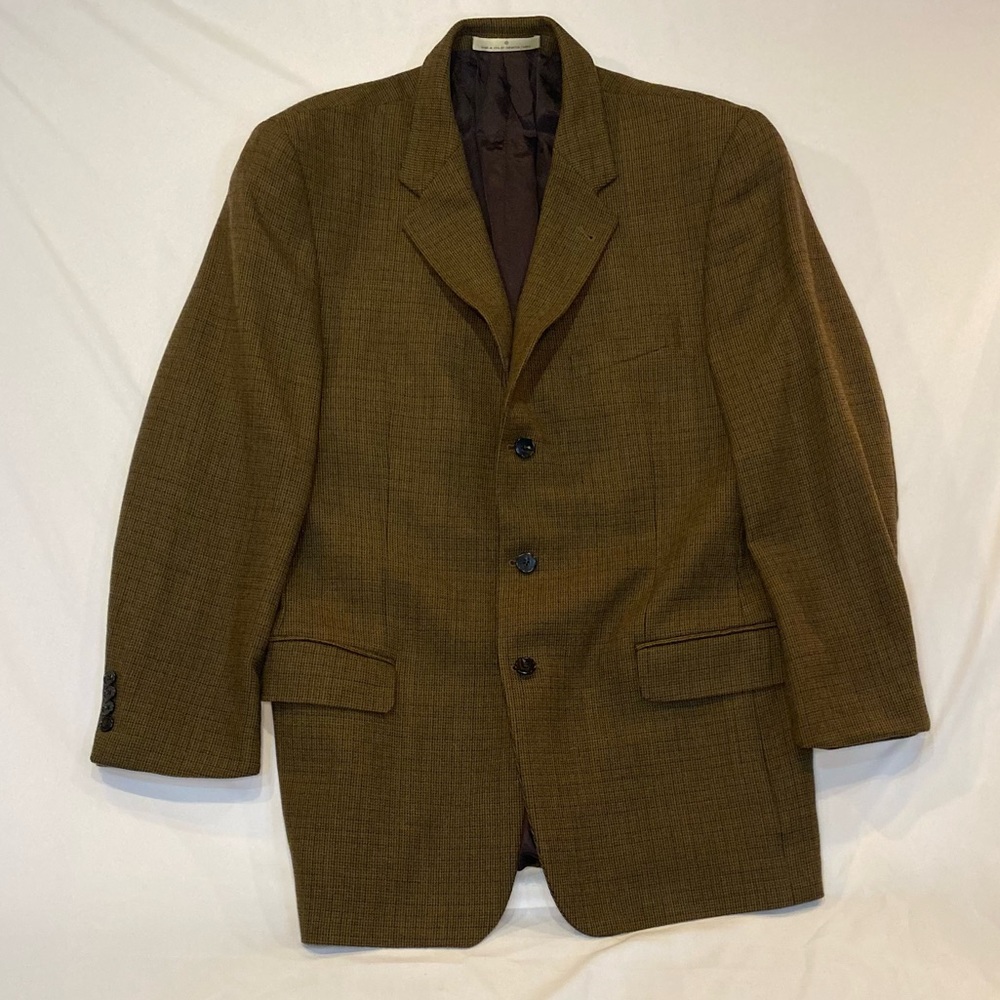 Joseph Abboud Nordstrom 100% Wool Brown Jacket Sport Coat Size 42L